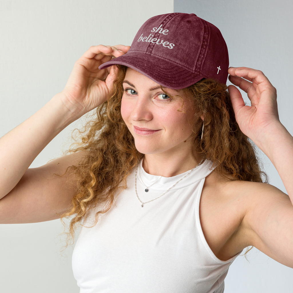 The Vintage She Believes Hat